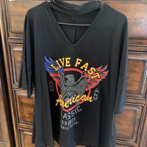 SHIEN Black Rock N Roll Shirt